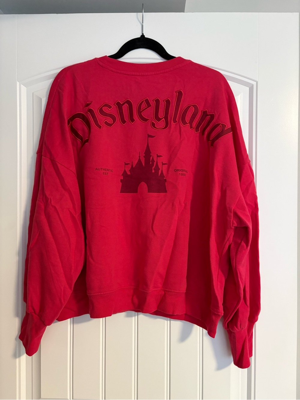 Disney Red Disneyland Castle Graphic Crewneck Sweatshirt